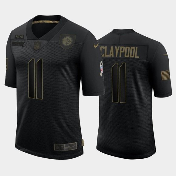 Men Pittsburgh Steelers #11 Claypool Black 2020 Nike NFL Jersey